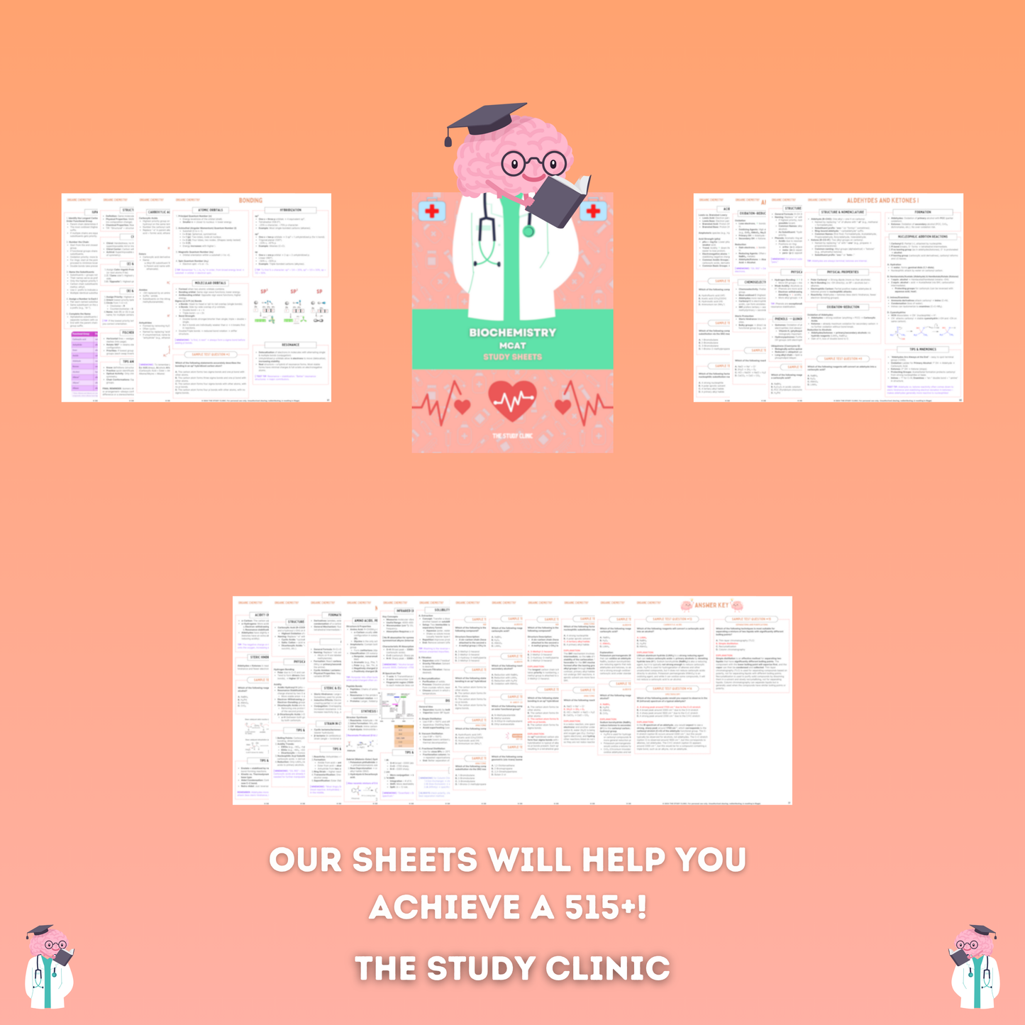 MCAT Organic Chemistry Study Guide | 21 Pages | Study Cheat Sheets | Pre-Med | Digital Download