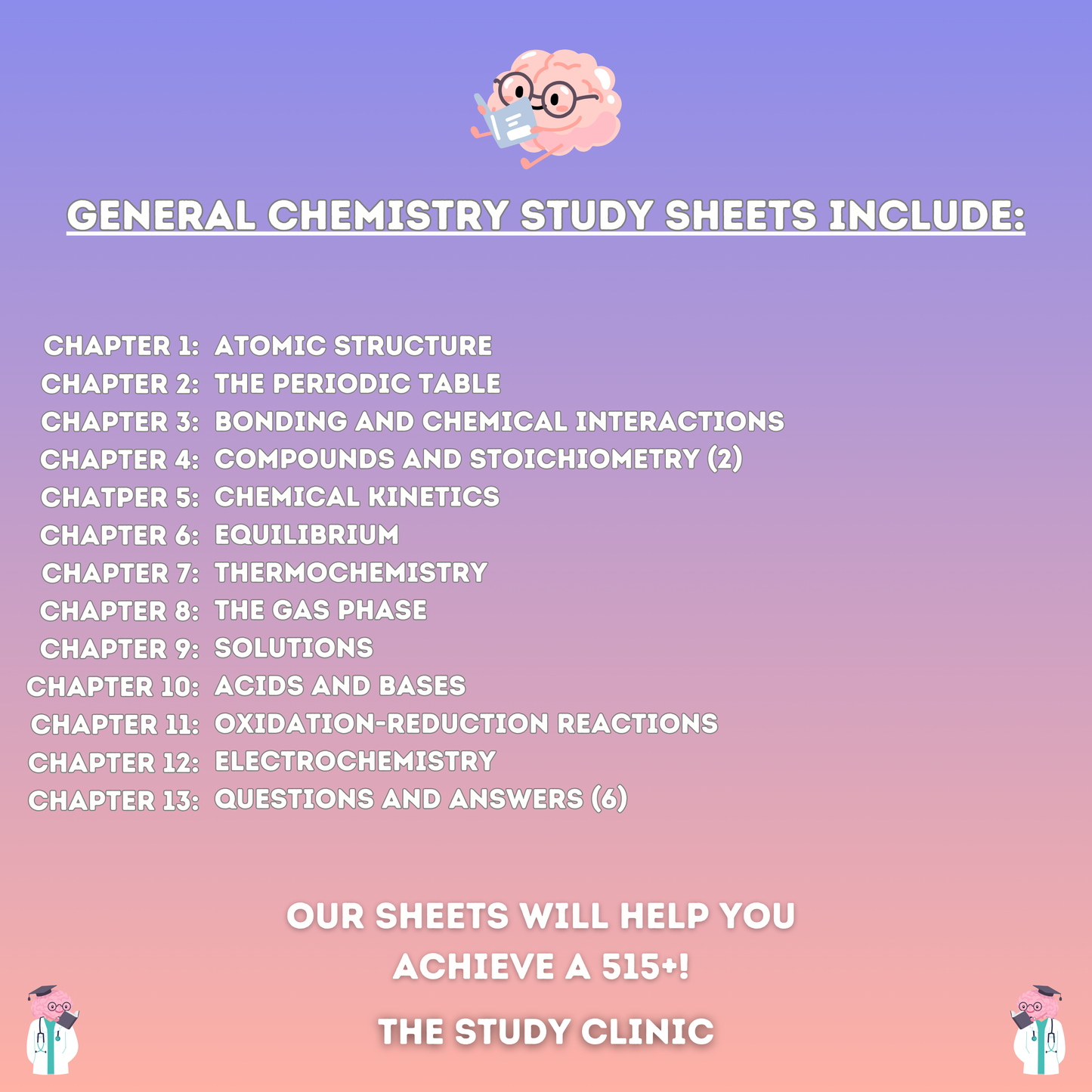 MCAT General Chemistry Study Guide | 20 Pages | Pre-Med | 2025 Edition | eBook