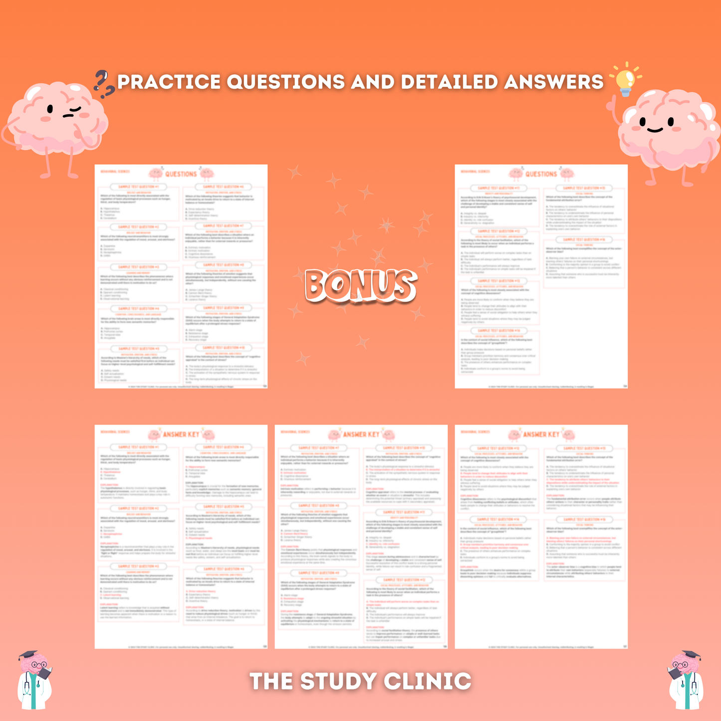 MCAT Behavioral Sciences Study Guide | 30 Pages | Study Cheat Sheets | Pre-Med | Digital Download
