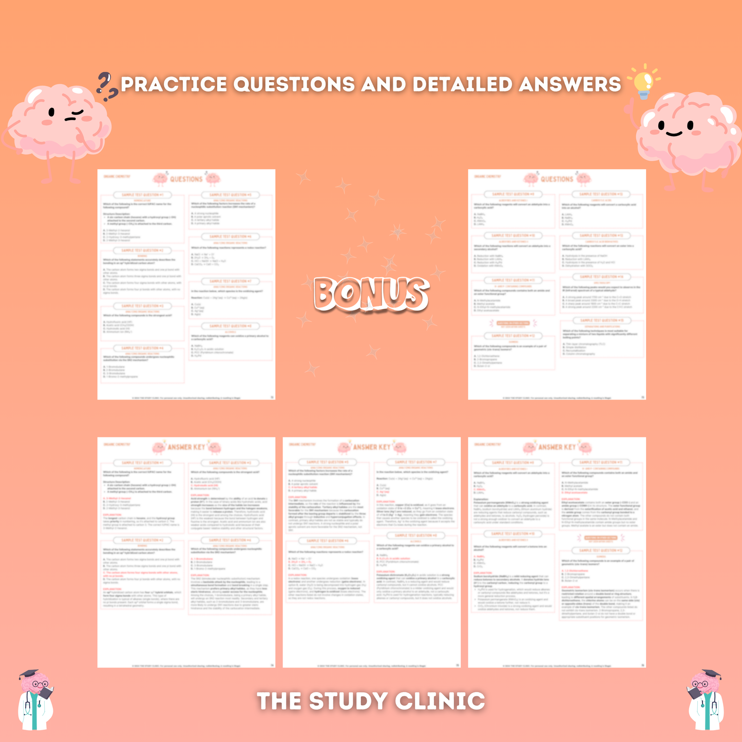 MCAT Organic Chemistry Study Guide | 21 Pages | Study Cheat Sheets | Pre-Med | Digital Download