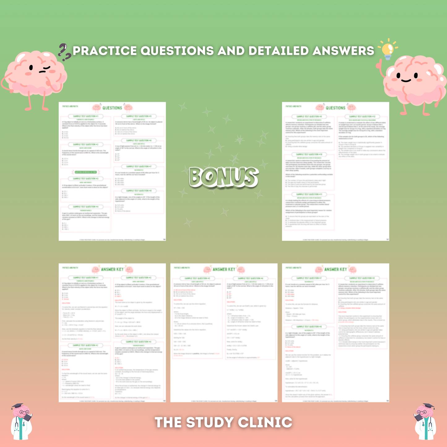 MCAT Physics and Math Study Guide | 30 Pages | Study Cheat Sheets | Pre-Med | Digital Download