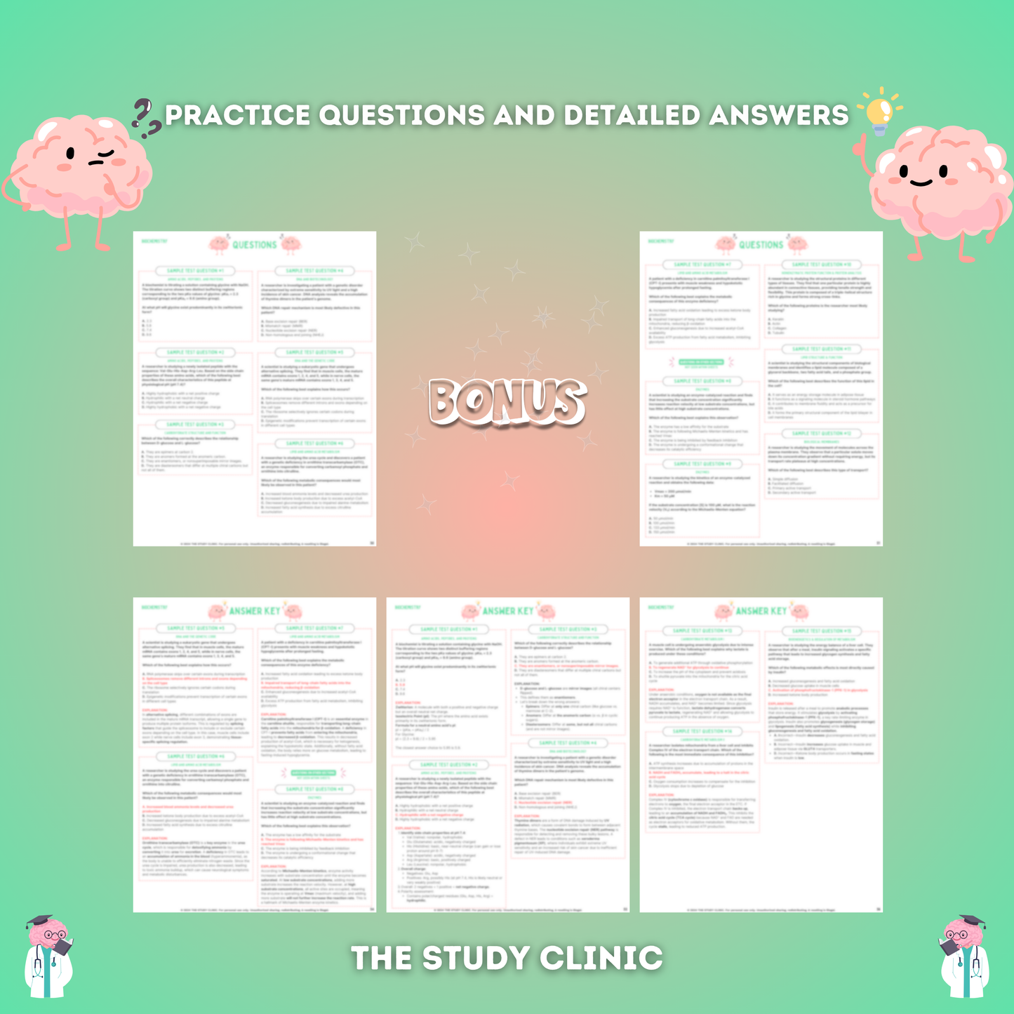 MCAT Biochemistry Study Guide | 31 Pages | Study Cheat Sheets | Pre-Med | Digital Download