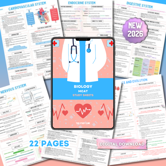 MCAT Biology Study Sheets